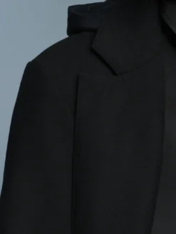 Aigle by Setchu manteau mixte long en laine mélangée - Noir