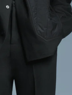 Aigle by Setchu pantalon de tailleur taille haute en laine mélangée - Noir