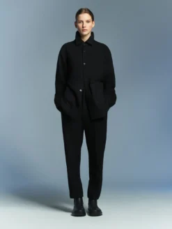 Aigle by Setchu pantalon de tailleur taille haute en laine mélangée - Noir