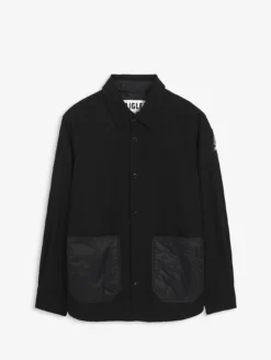 Aigle by Setchu surchemise matelassée en laine mélangée - Noir