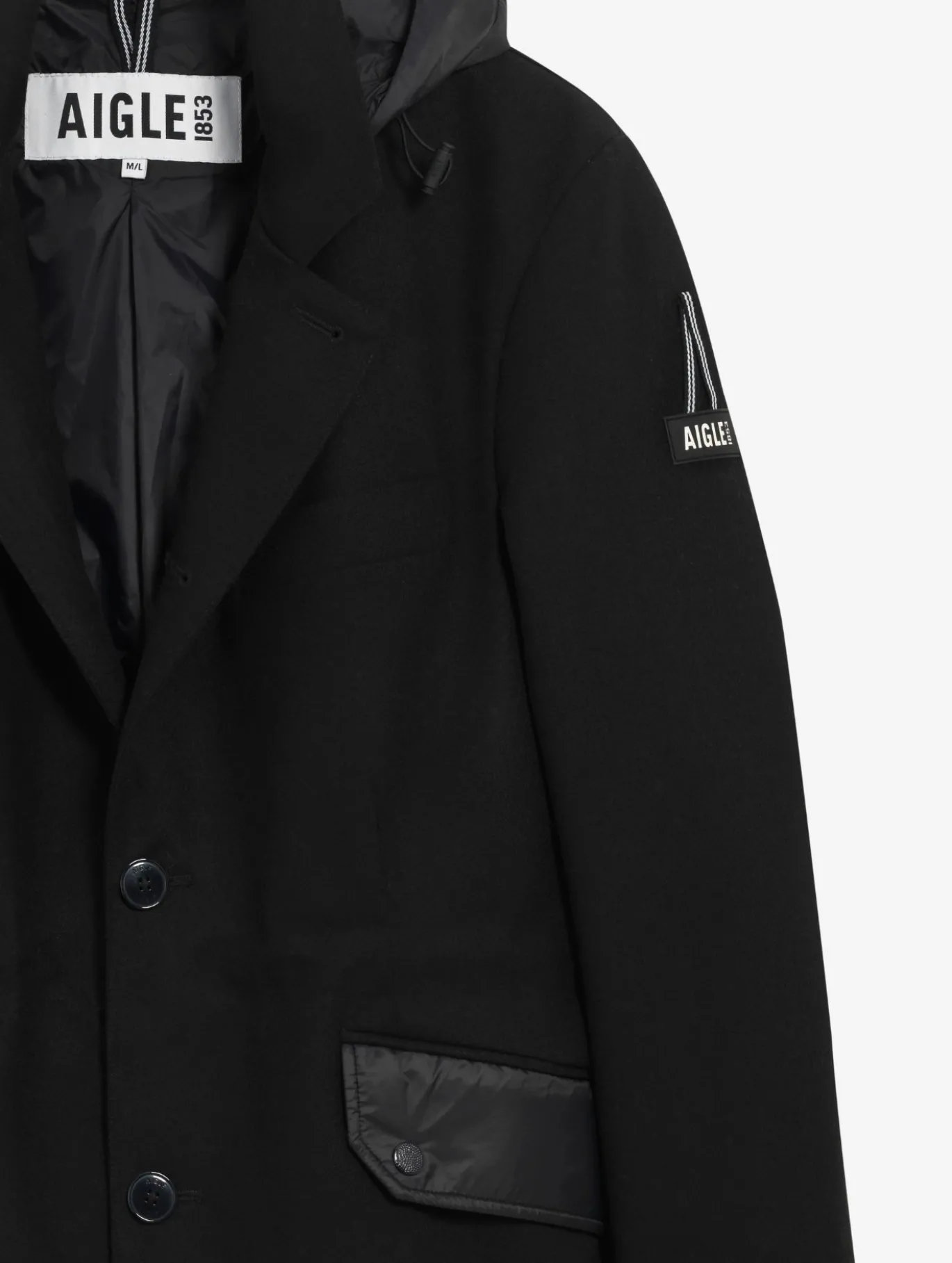 Aigle by Setchu veste de tailleur mixte en laine mélangée - Noir