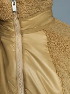 Aigle by Setchu veste sherpa bi-matière avec taille ajustable - Beige