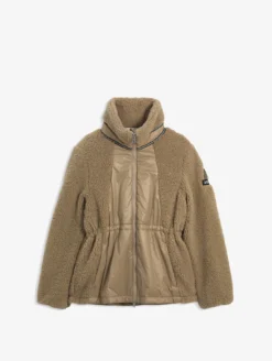 Aigle by Setchu veste sherpa bi-matière avec taille ajustable - Beige