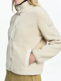 Blouson boutonné en sherpa - Beige