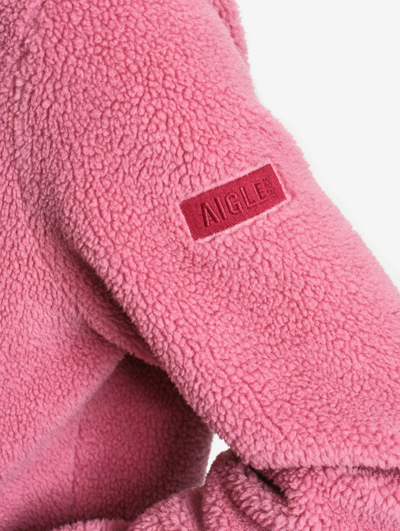 Blouson boutonné en sherpa - Rose