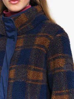 Blouson jacquard en sherpa - Bleu