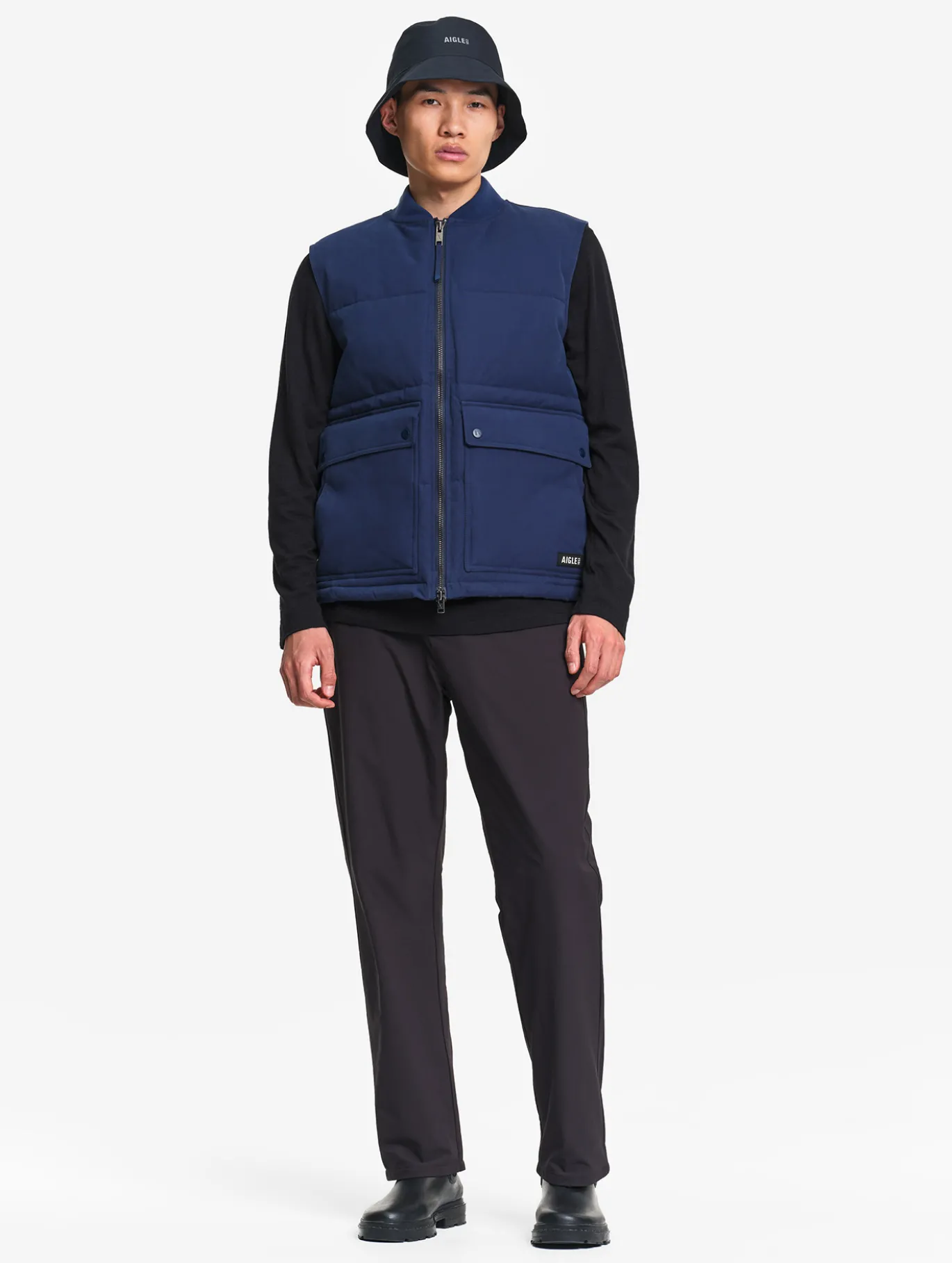 Blouson Repreve® sans manche déperlant matelassé - Bleu