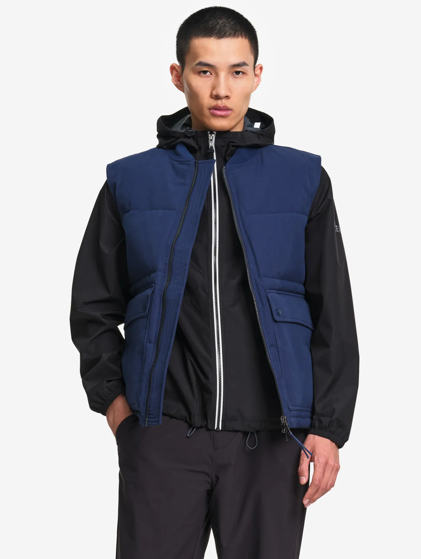 Blouson Repreve® sans manche déperlant matelassé - Bleu