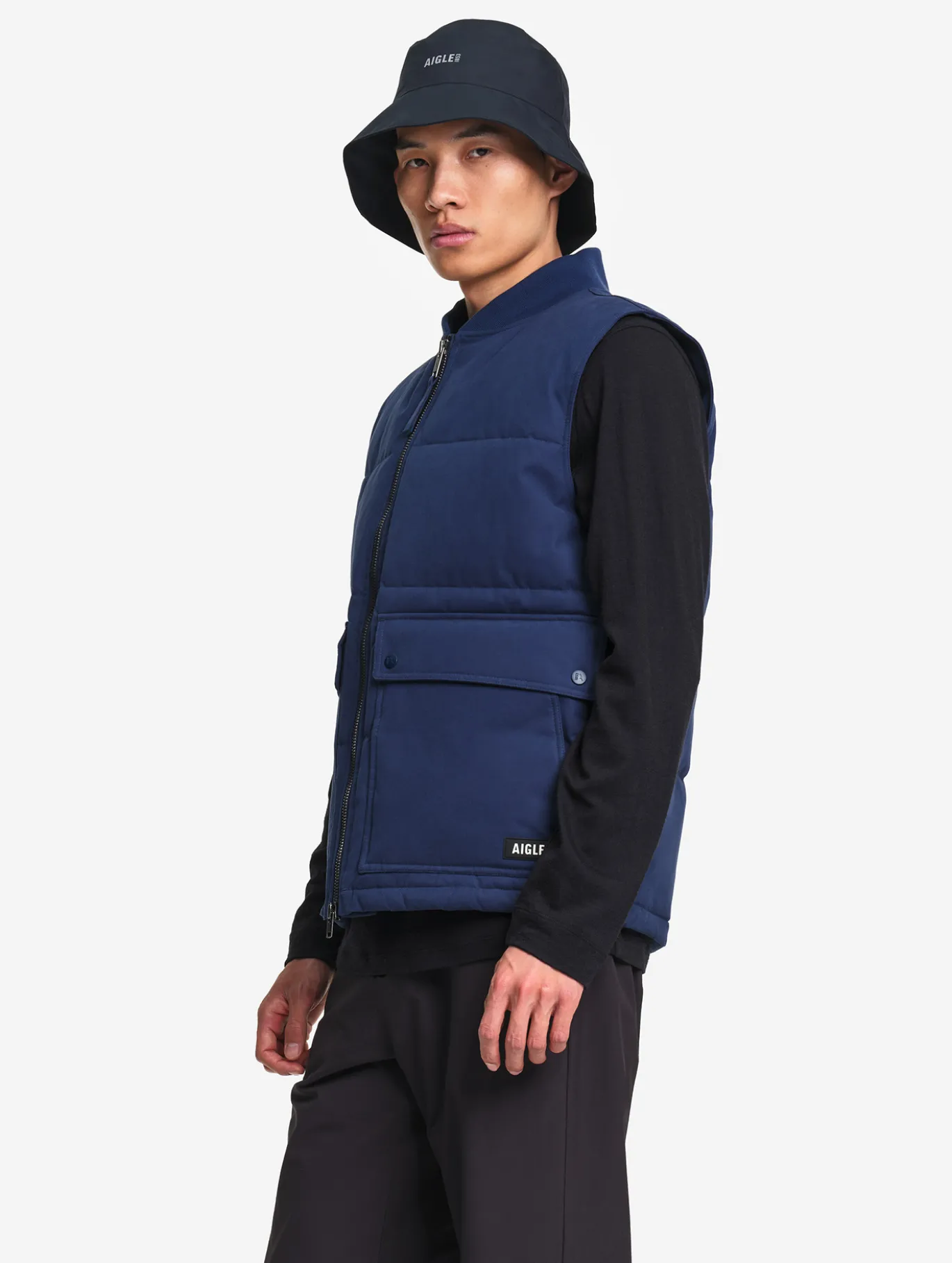 Blouson Repreve® sans manche déperlant matelassé - Bleu