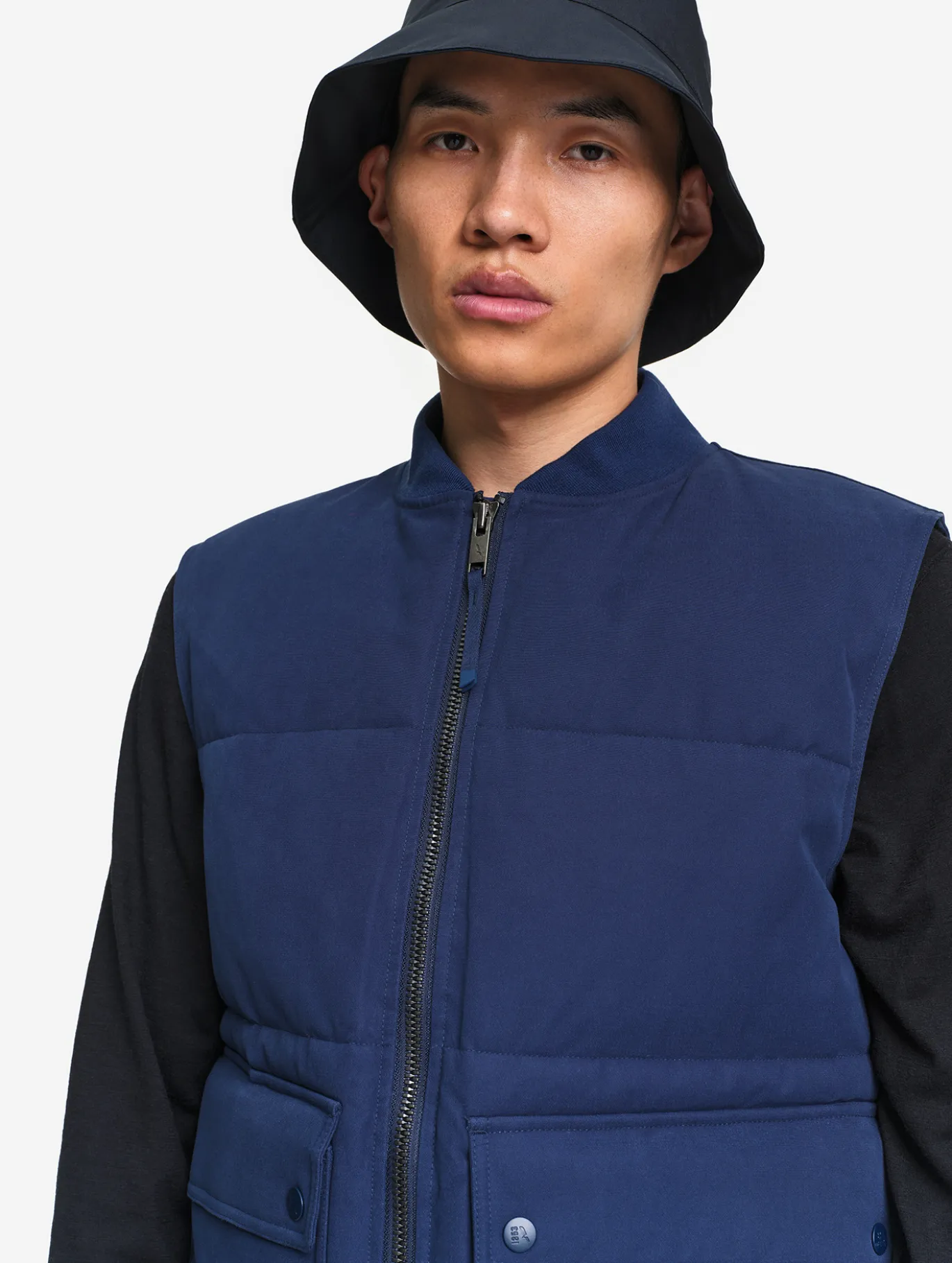 Blouson Repreve® sans manche déperlant matelassé - Bleu