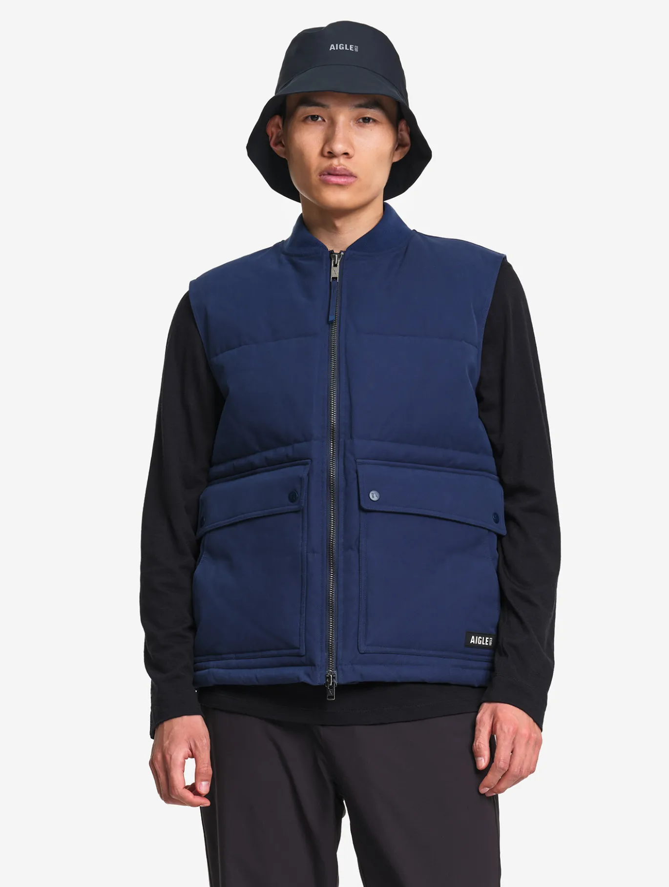 Blouson Repreve® sans manche déperlant matelassé - Bleu