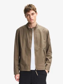 Blouson softshell 3 couches déperlant et chaud avec poches zippées - Marron
