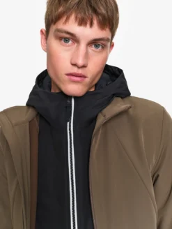 Blouson Softshell coupe-vent - Marron
