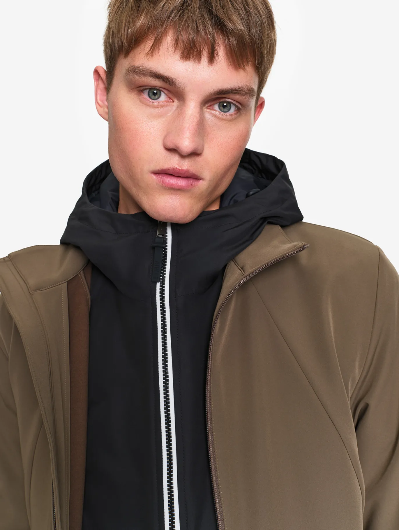 Blouson Softshell coupe-vent - Marron
