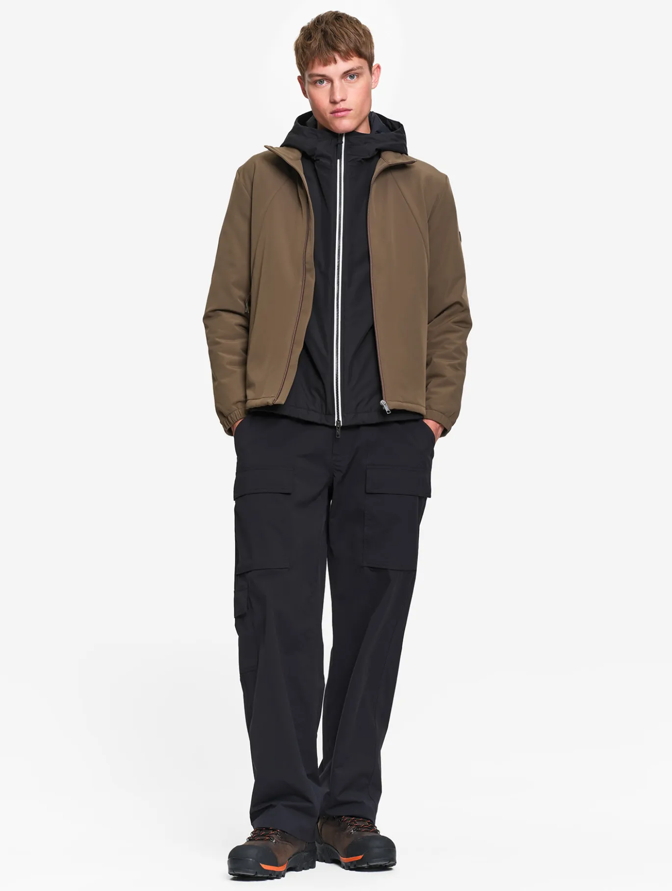 Blouson Softshell coupe-vent - Marron