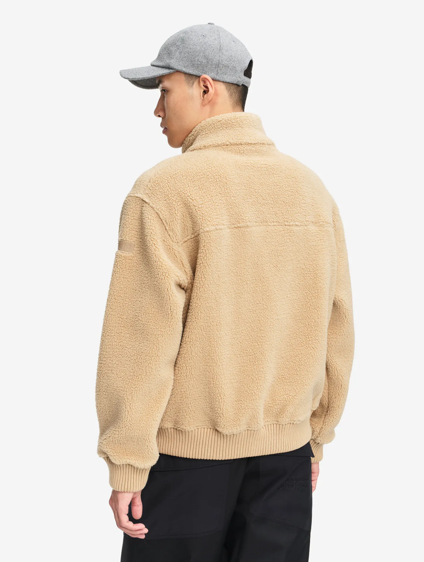 Blouson zippé en sherpa - Beige
