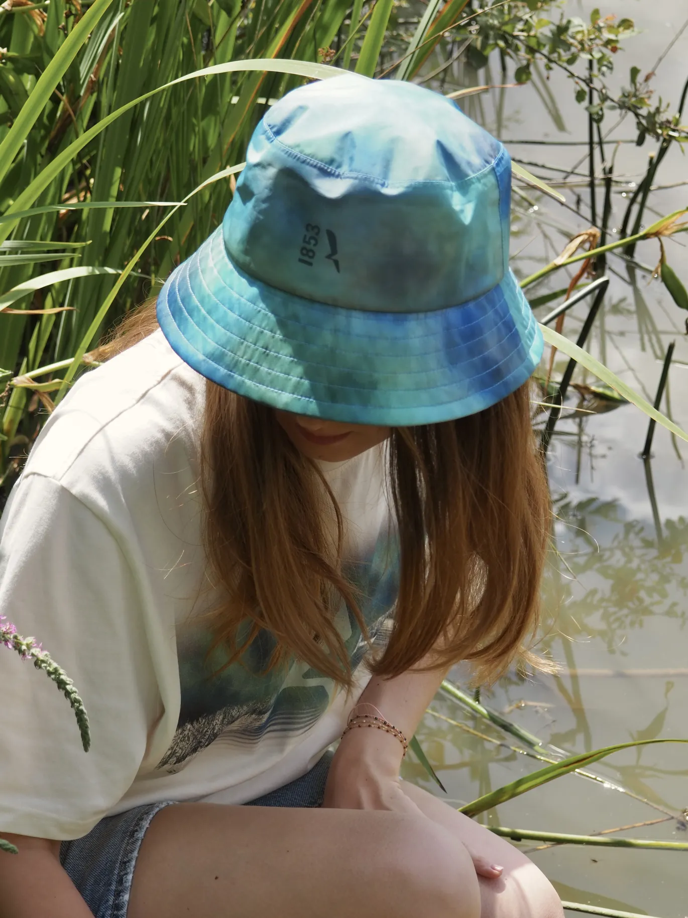 Bob imprimé imperméable - Bleu
