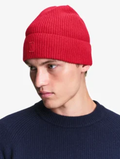 Bonnet en laine mélangée - Rouge