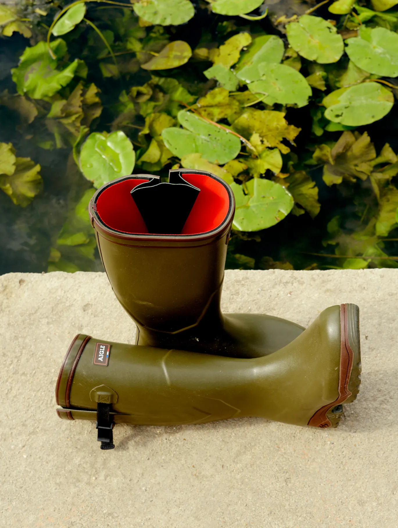Botte anti-fatigue Parcours 2.0 ajustable doublée néoprène - Kaki