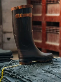 Botte anti-fatigue Parcours 2.0 ajustable doublée cuir - Marron