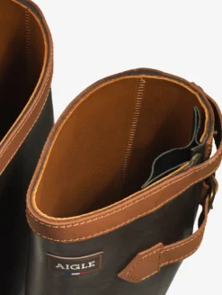 Botte anti-fatigue Parcours 2.0 ajustable doublée cuir - Marron