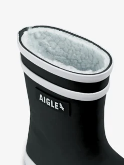 Botte de pluie Baby Flac fourrée - Bleu