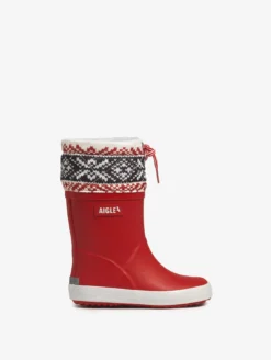 Botte Giboulee fourrée - Rouge