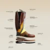 Botte Parcours 3.0 Trophée doublée cuir semelle Acti'Grip anti-fatigue - Marron
