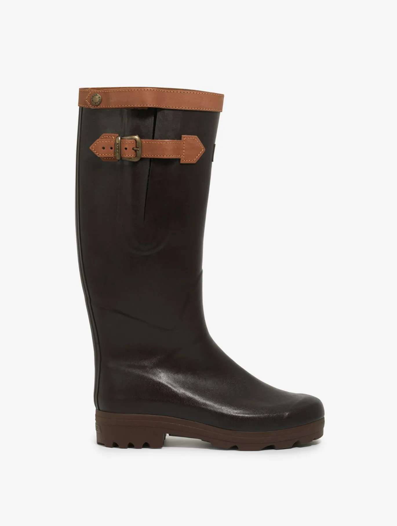 Botte professionnelle Chambord ajustable doublée cuir - Marron