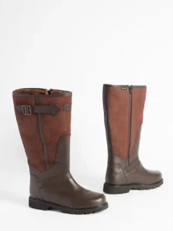 Botte professionnelle GORE-TEX® Inverss en cuir grainé et fourrée - Marron