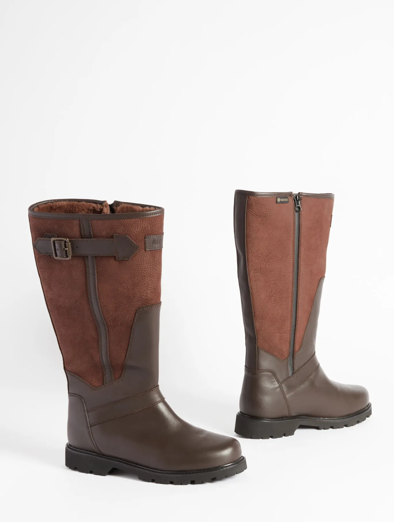 Botte professionnelle GORE-TEX® Inverss en cuir grainé et fourrée - Marron