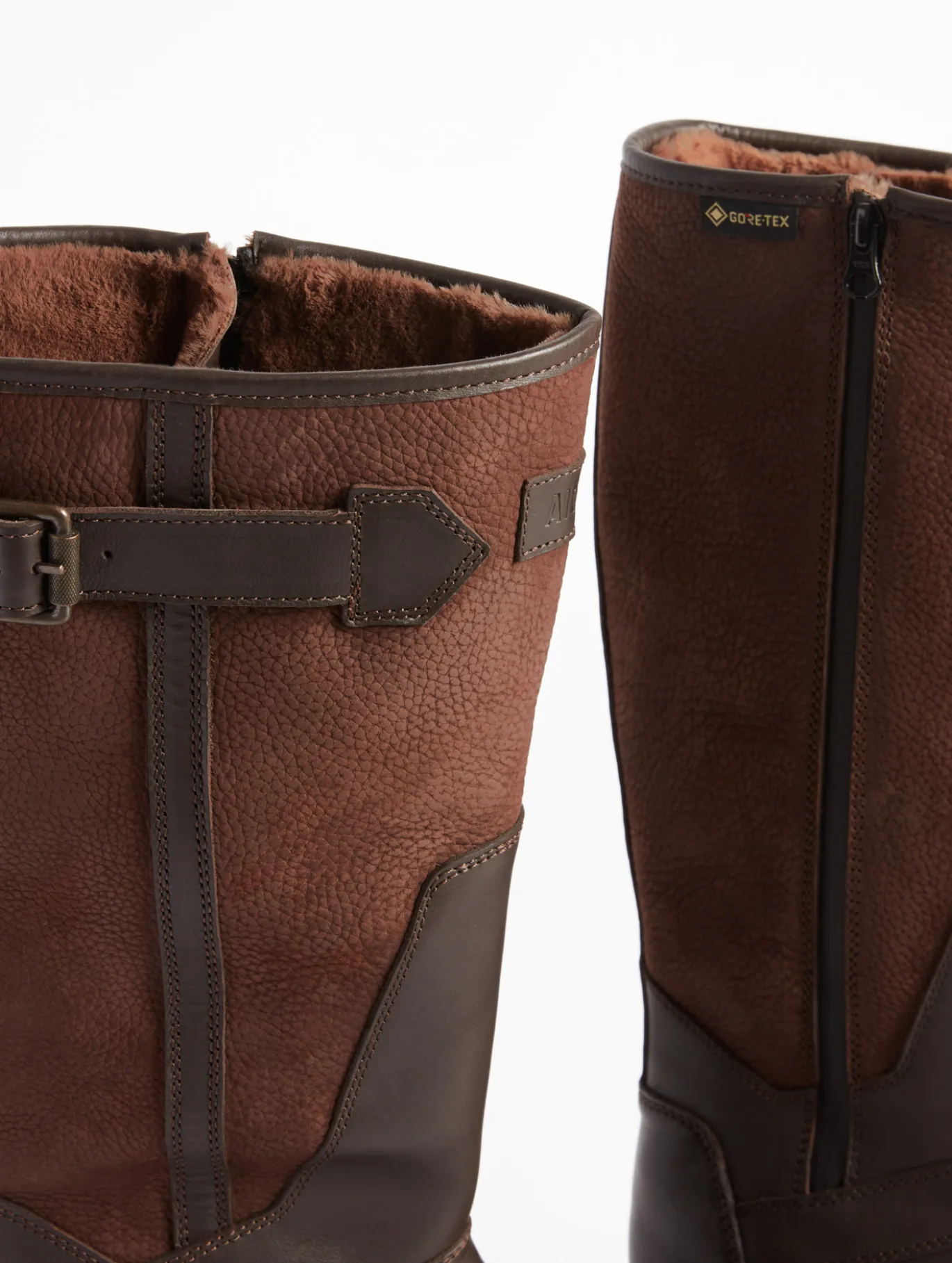 Botte professionnelle GORE-TEX® Inverss en cuir grainé et fourrée - Marron