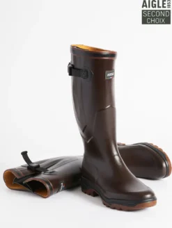 Bottes anti-fatigue adaptées à tous les mollets Made in France - Marron