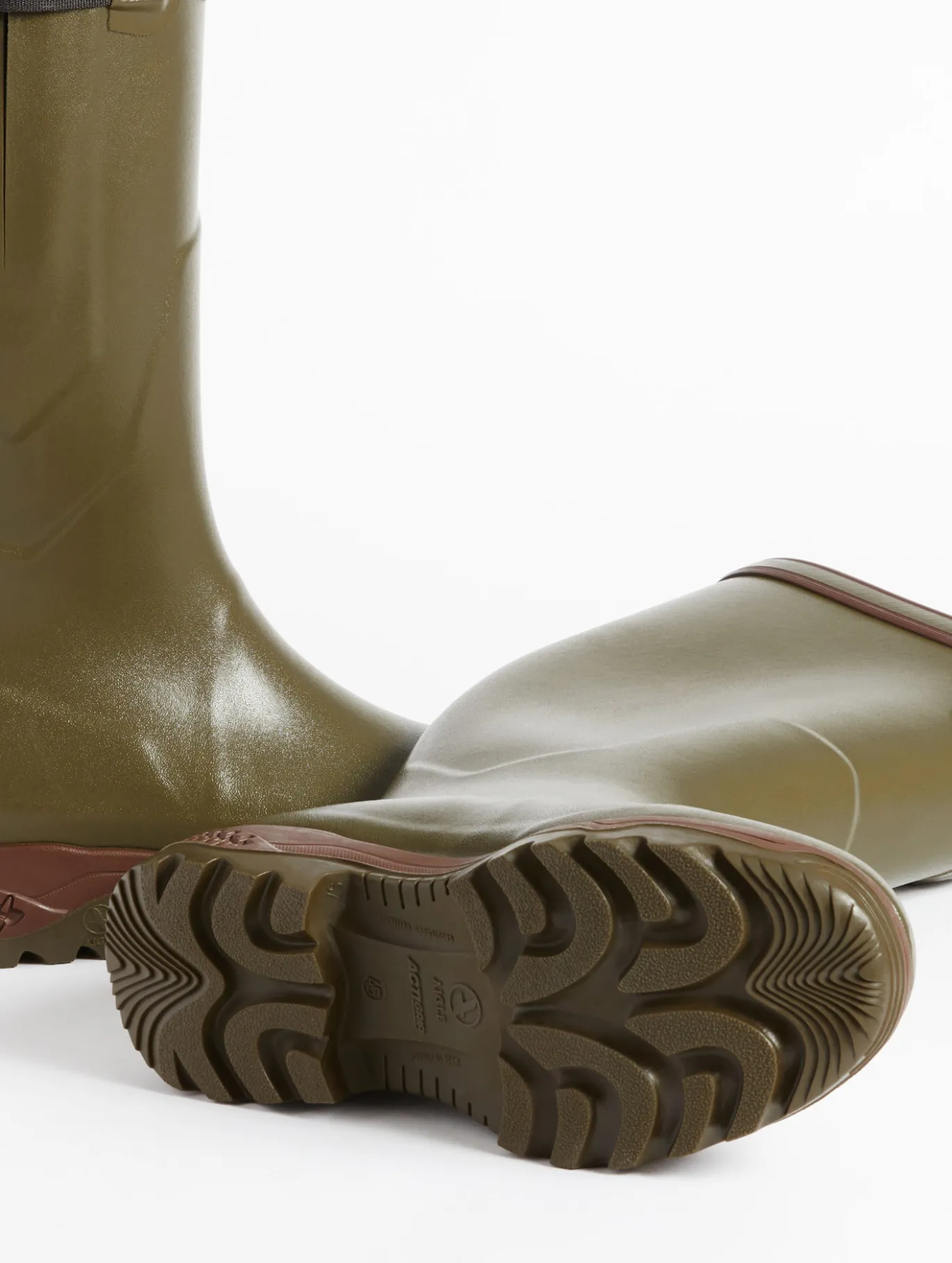 Bottes anti-fatigue adaptées à tous les mollets Made in France - Kaki