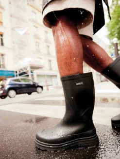Bottillon de pluie hybride pour homme, pour un style à toute épreuve - Noir