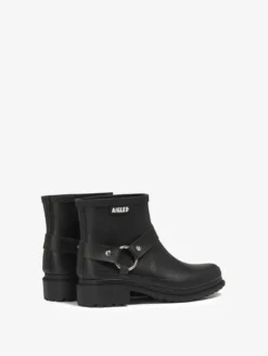 Bottillon de pluie Macadames esprit biker - Noir