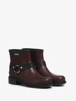 Bottillon de pluie Macadames esprit biker - Bordeaux