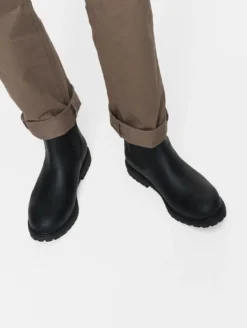 Bottine chelsea Eperon en cuir - Noir