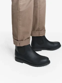 Bottine chelsea Eperon en cuir - Noir