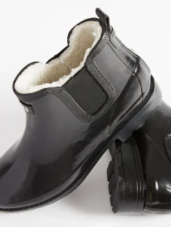 Bottine de pluie Carville fourrée - Noir