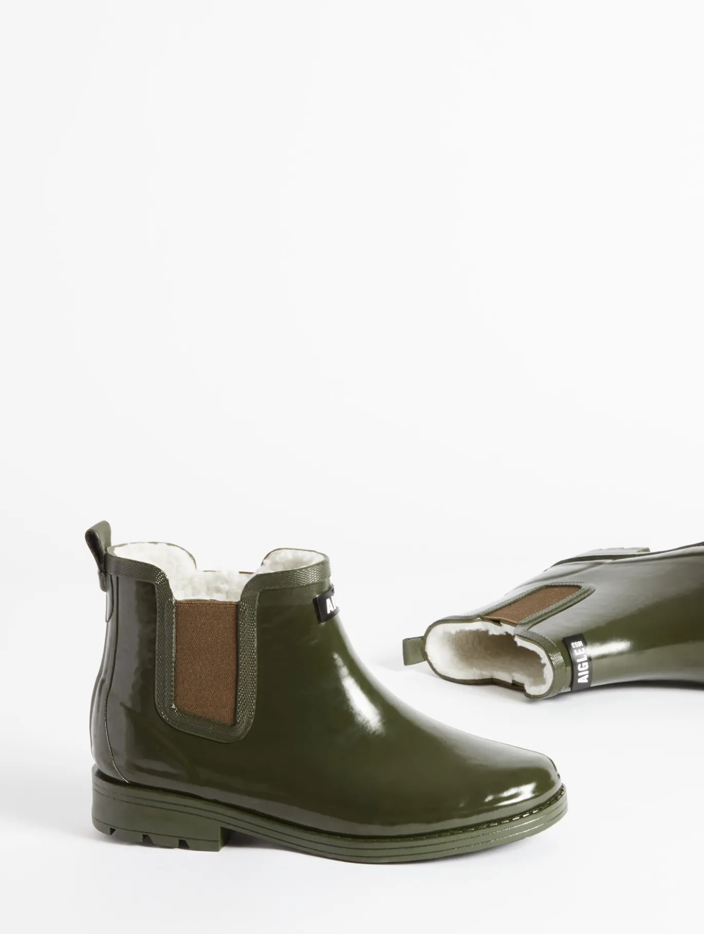 Bottine de pluie Carville fourrée - Kaki