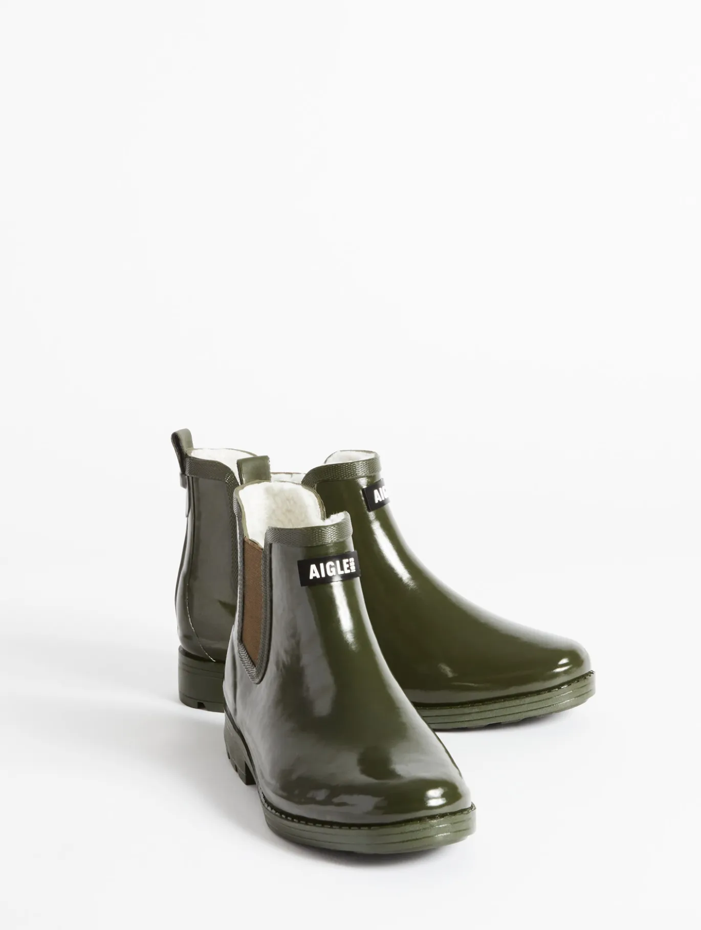 Bottine de pluie Carville fourrée - Kaki