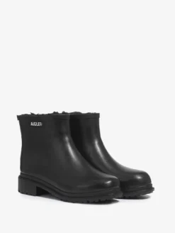 Bottine de pluie Fulfeel fourrée - Noir