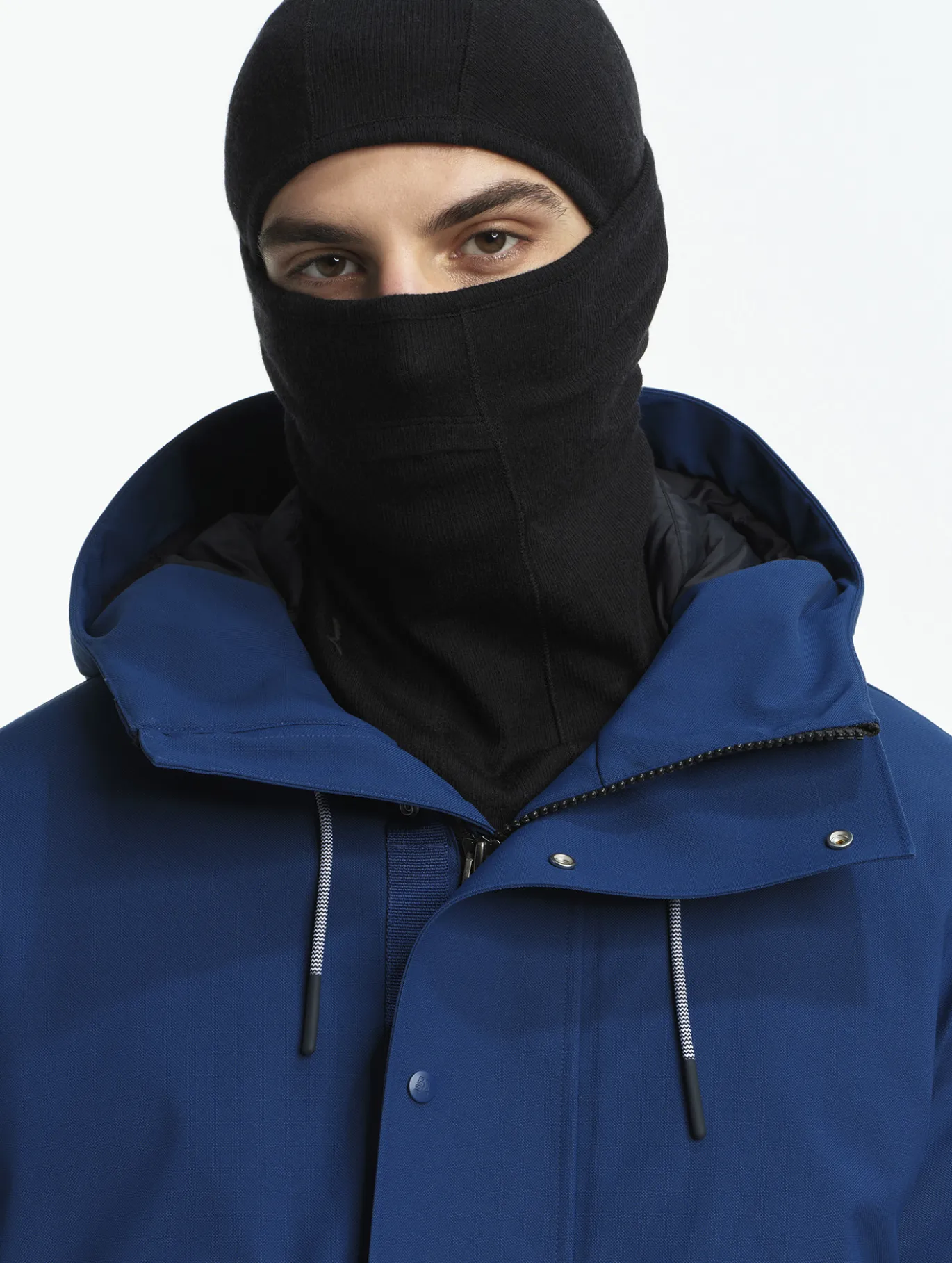 Cagoule ThermoPack™ en laine mérinos et tencel thermo-régulateur - Noir
