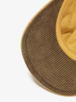 Casquette avec détails en velours côtelé - Jaune