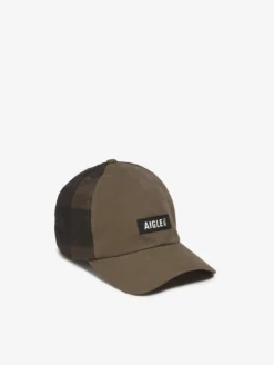 Casquette à carreaux siglée Aigle - Marron