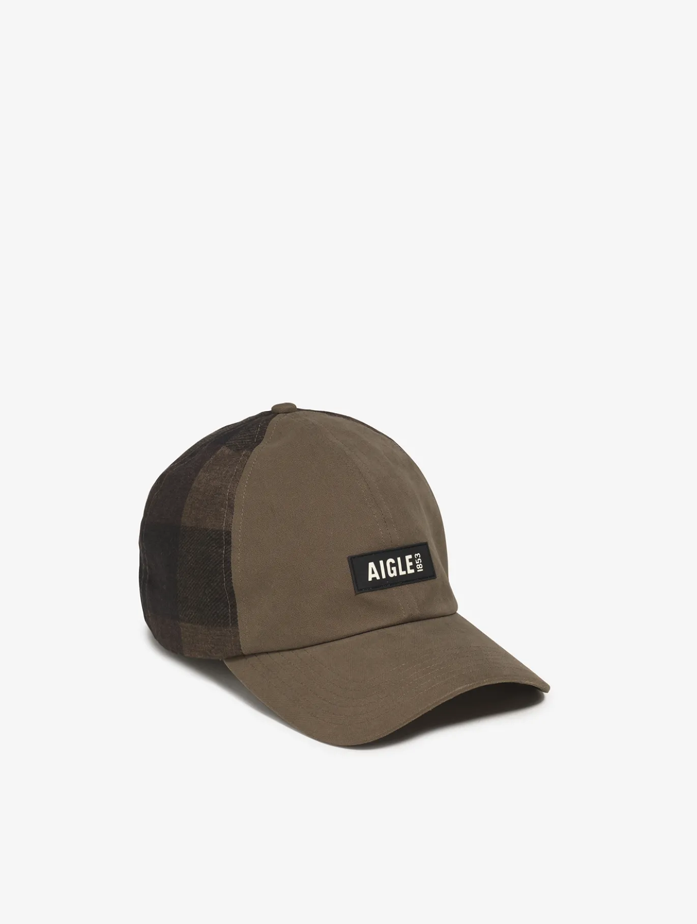 Casquette à carreaux siglée Aigle - Marron