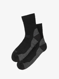 Chaussettes courtes en laine mérinos made in France - Noir