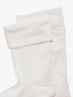 Chaussettes en polaire pour bottes hautes revers sherpa - Blanc