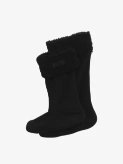 Chaussettes en polaire pour bottes hautes revers sherpa - Noir